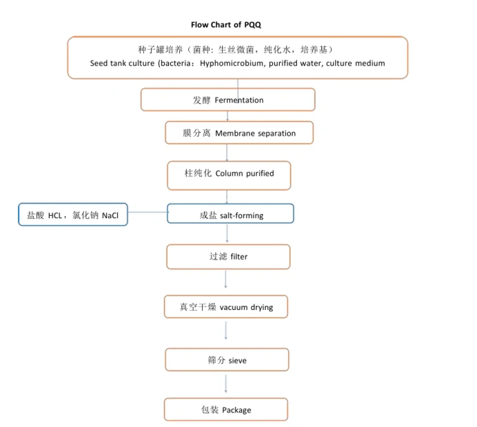 发酵PQQ工艺流程图